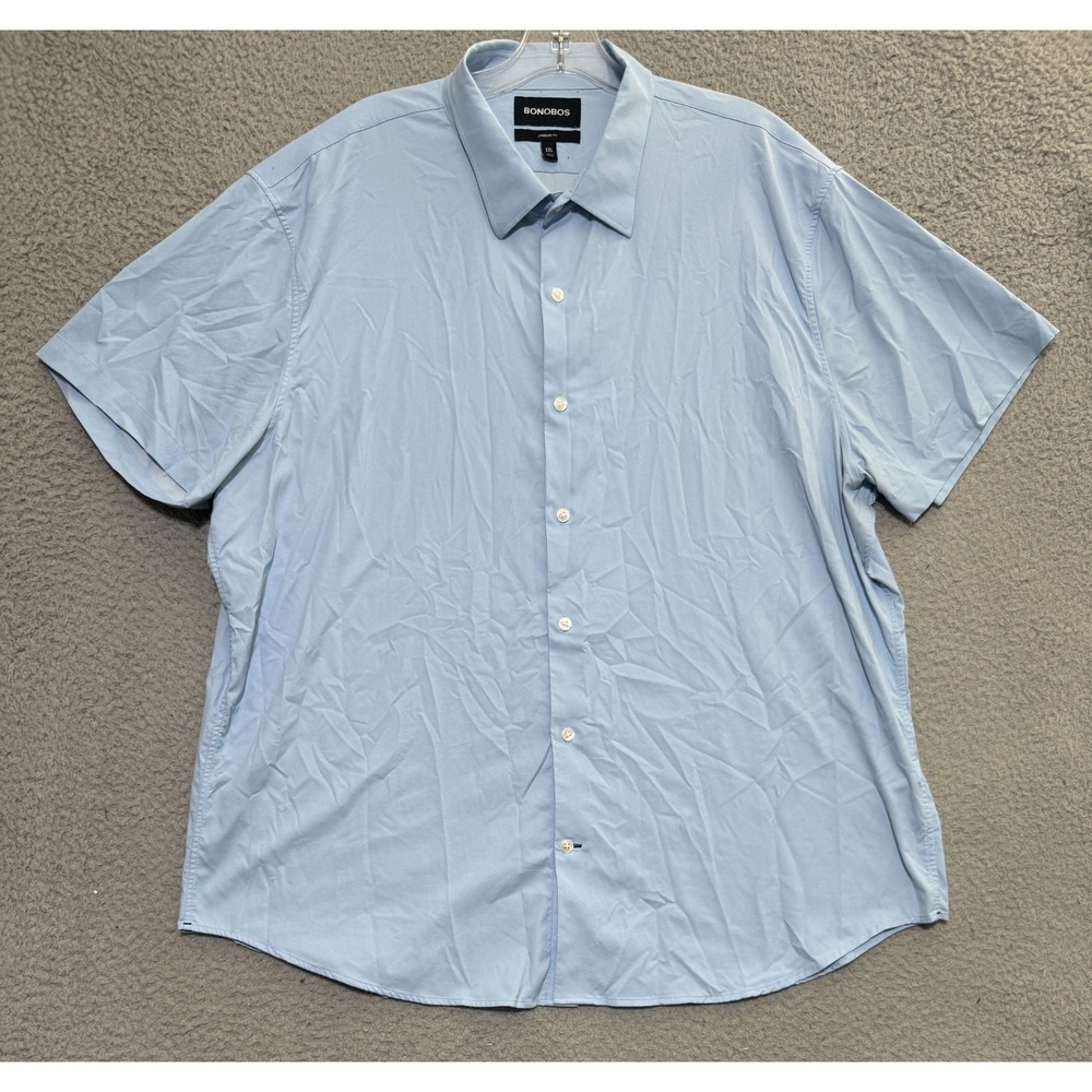 Bonobos short sleeve button up performance shirt Mens 2XL Nylon Standard Fit
